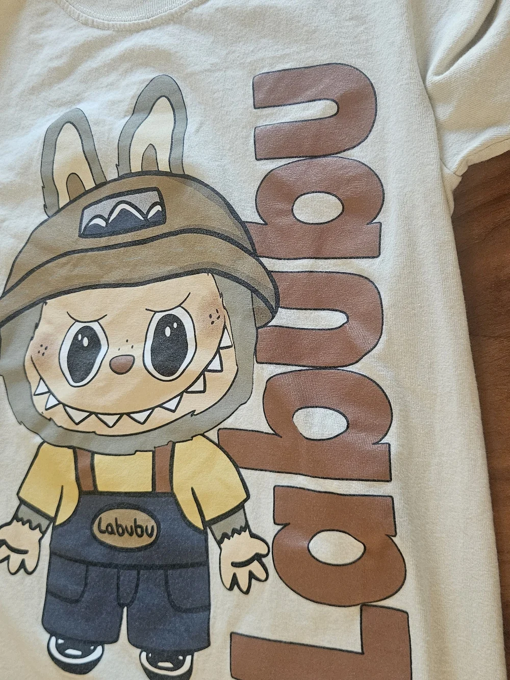 Labubu Cream Short-Sleeve Graphic Tee for Kids